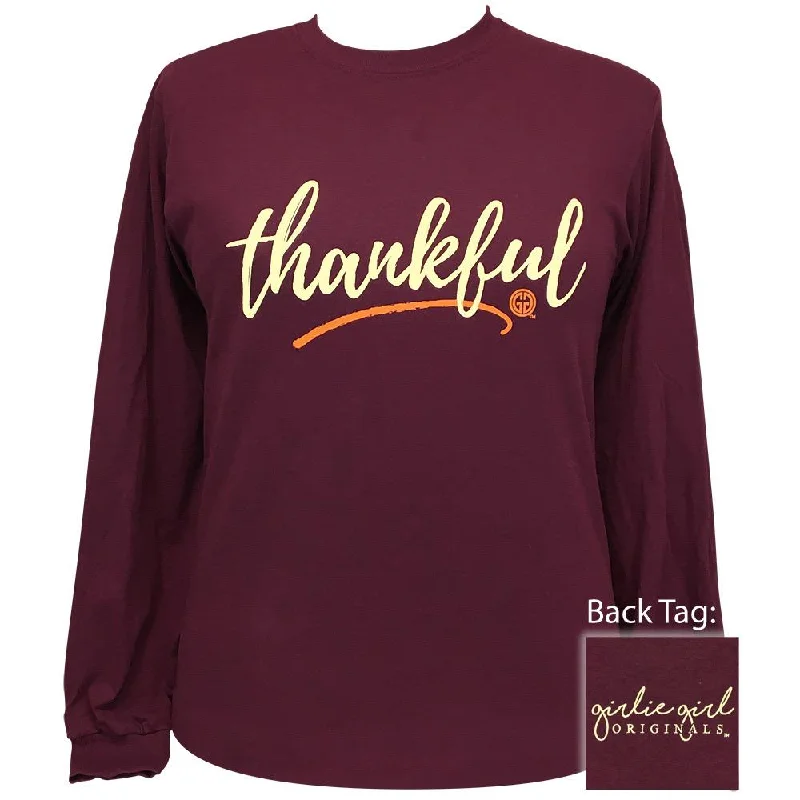 Fashion Classic Thankful-Maroon LS-2334