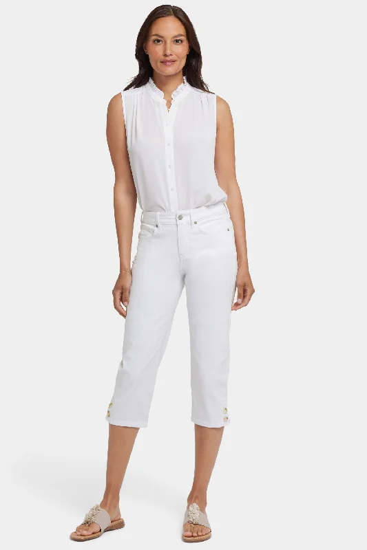 Romantic Temperament Marilyn Straight Crop Jeans - Optic White