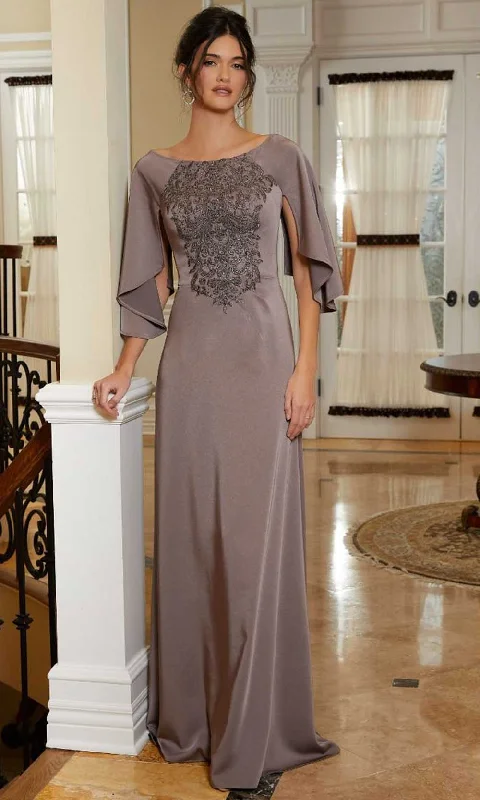 High Street Design MGNY By Mori Lee 72829 - Cape Sleeve A-Line Evening Gown