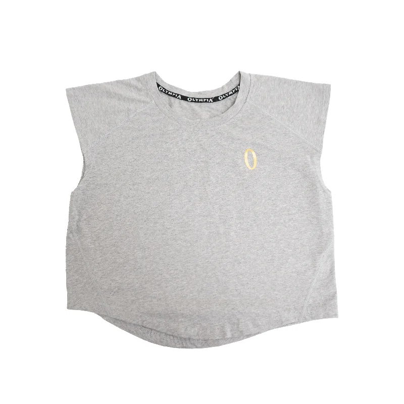 Fashion Wear Olympia Fitted Crop Tee Cool Grey