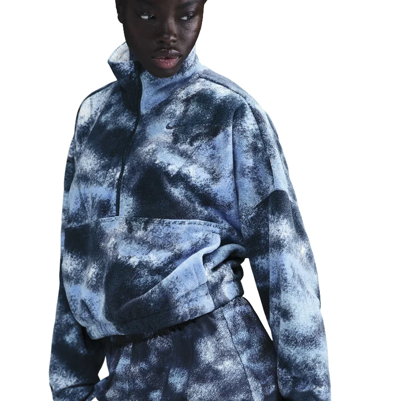Fashion Pioneer Nike Women's One Therma-FIT Oversized 1/2-Zip Fleece Printed Top