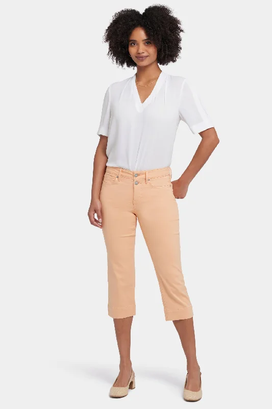 Luxury Customization Marilyn Straight Crop Jeans - Apricot Nectar