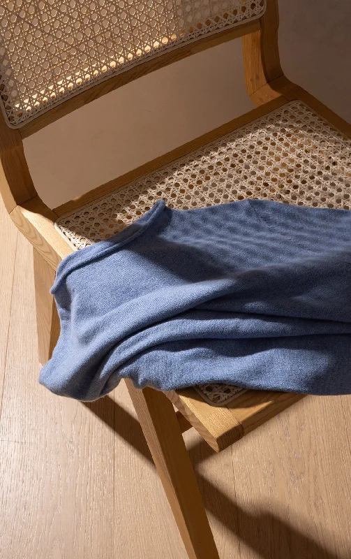 Exquisite Design 12GG BRUSHED MERINO FUNNEL NECK PULLOVER