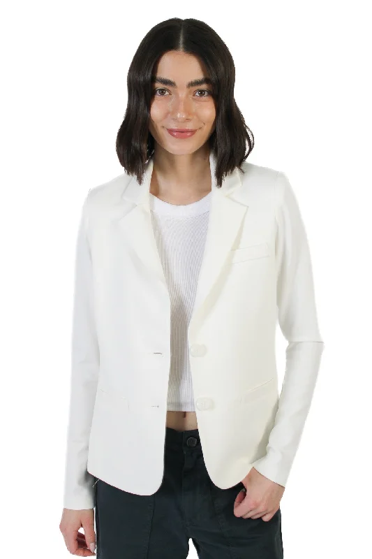 Design Trend Ivory Riri Ponte Fitted Blazer