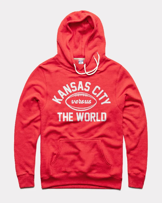 Embroidery Design KC vs The World Red Hoodie