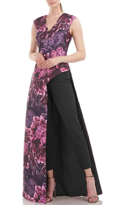 Urban Design Sense Kay Unger 5548767 - Floral Sleeveless Jumpsuit