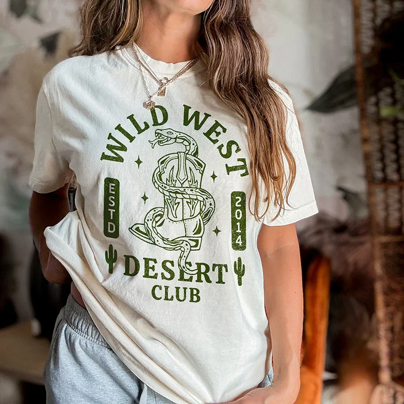 Floral Prints Wild West Desert Club Heavyweight Graphic Tee