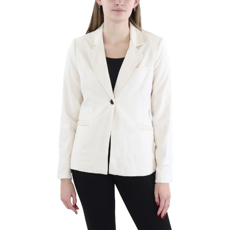 Practical Style T Tahari Womens Braided Trm Workwear One-Button Blazer
