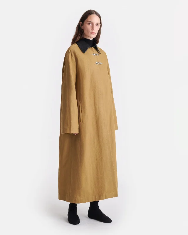 Design Trend Zofia - Wax Cotton Coat - Yellow Khaki