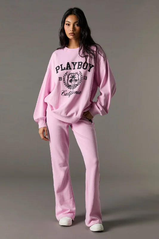 Goddess Outfit Playboy Graphic Flare Fleece Sweatpant