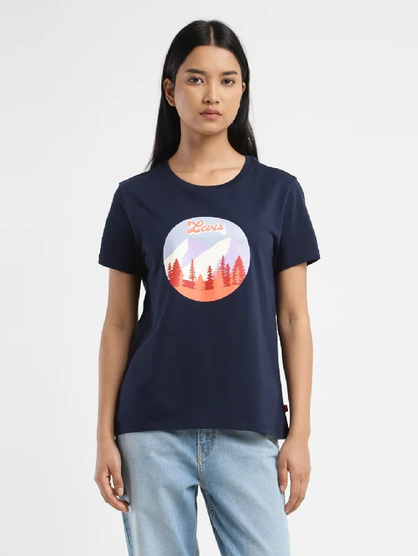 Comfortable Mind Women's Graphic Printed Crew Neck T-Shirt