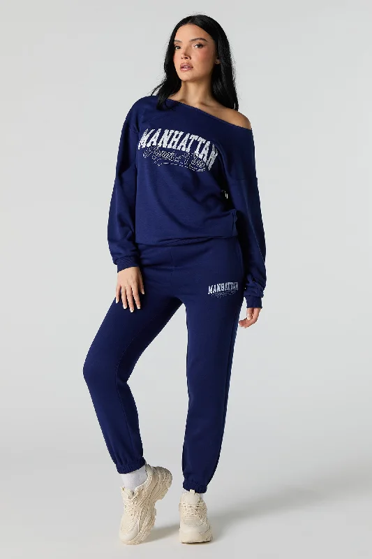 Free And Comfortable Graphic Leg Jogger