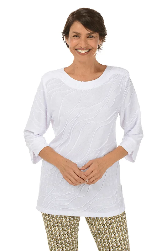 Goddess Style Wave Seam Knit Tunic