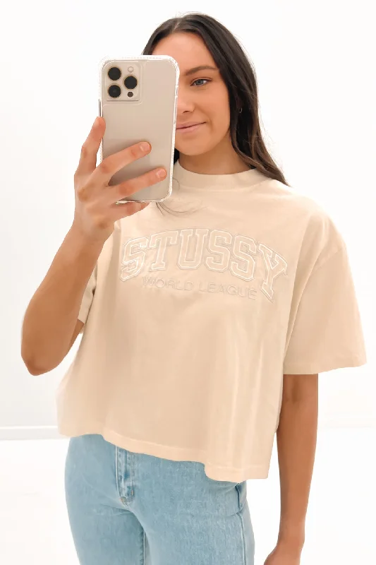 Luxury Fashion World League Boxy Tee Oatmeal
