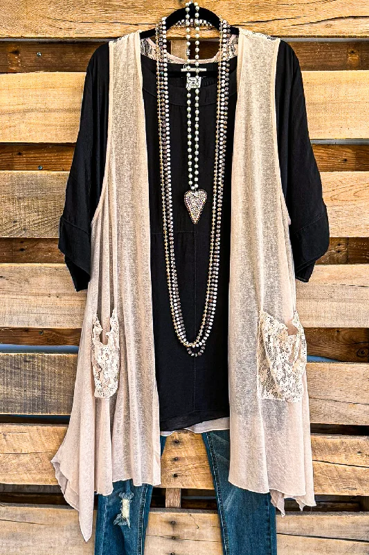 Personalized Outfit Thinking Twice OVersized Vest - Nude
