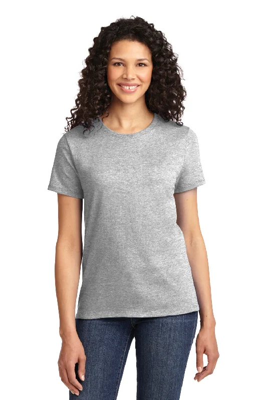 Floral Prints Port & Company Womens Essential Short Sleeve Crewneck T-Shirt - Ash Grey - Closeout