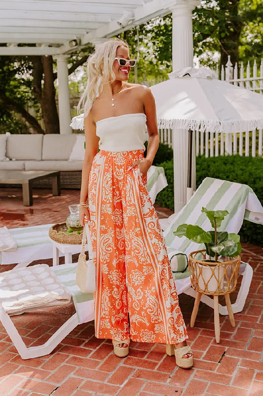 European Plan Sunny Smiles High Waist Satin Pants