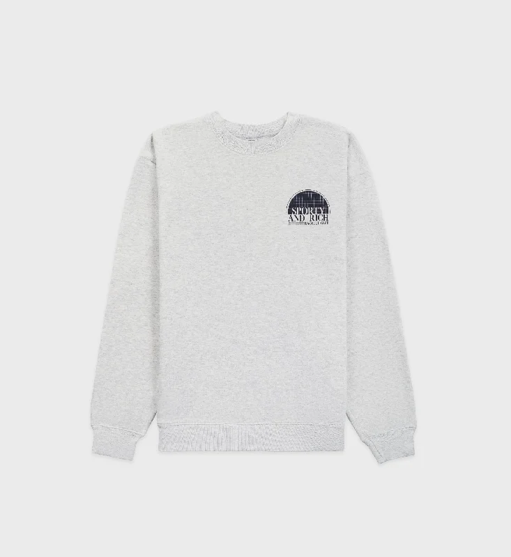 Free And Comfortable Racquet Club Crewneck - Heather Gray