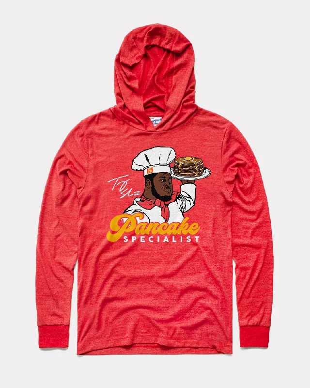 Fashionable Items Trey Smith Pancake Specialist Red LW Hoodie