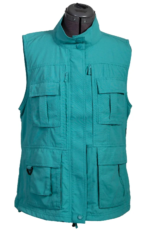 Integrated Design Scully Womens Teal Nylon Multi-Pocket Vest