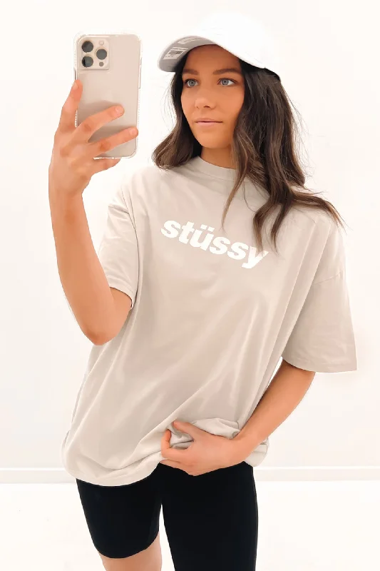 Perfect Tailoring Italic Relaxed Tee White Sand