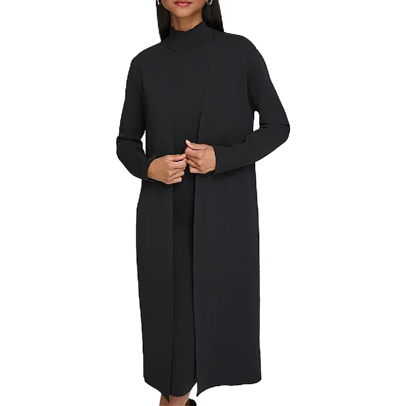 Classic Series Calvin Klein Womens Solid Cardigan Open-Front Blazer