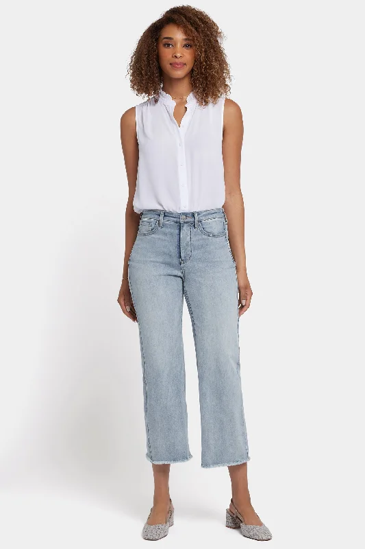 Urban Design Sense Coco Relaxed Wide Leg Crop Jeans - Santiago Sea
