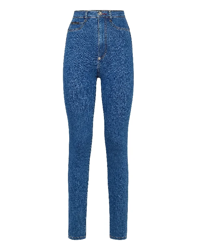 Personalized Outfit Denim Super High Waist Jegging Iconic Plein