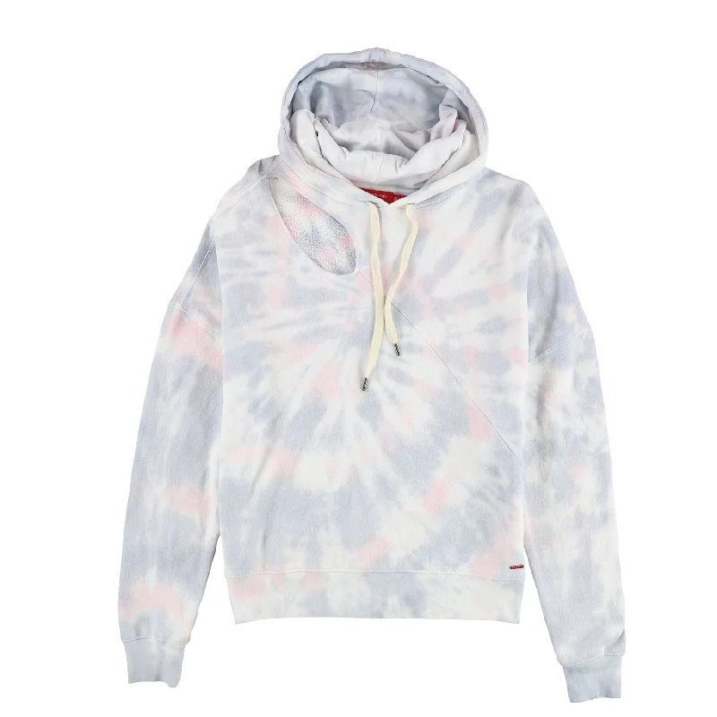 Exquisite Tailoring n:philanthropy Womens Tie Dyed Hoodie Sweatshirt, White, Small