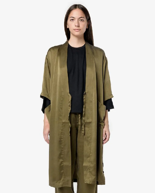 Personalized Series Silk Robe in Green
