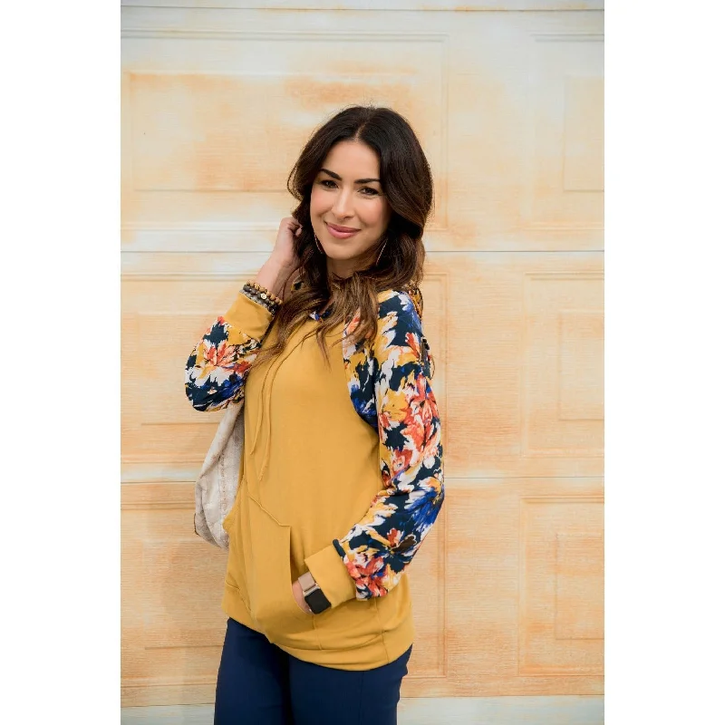 High Street Series Floral Accent Hoodie