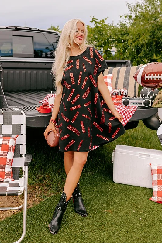 European Plan School Spirit Sequin Embroidered Mini Dress in Georgia