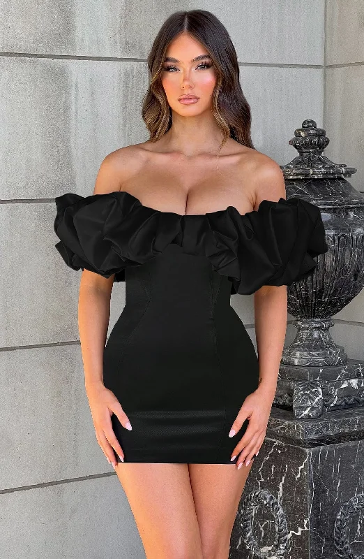 Editorial Design Allie Mini Dress - Black