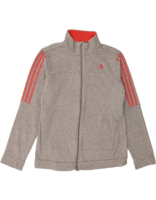 Free And Comfortable ADIDAS Womens Tracksuit Top Jacket UK 16-18 Large Grey Cotton