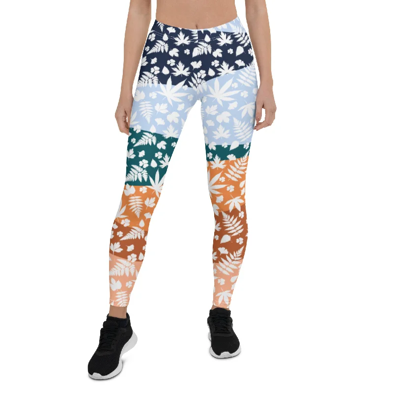 High Street Design Bold Weed Leaf Leggings
