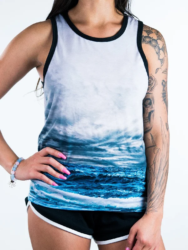 Classic Color Stormy Ocean Unisex Tank Top