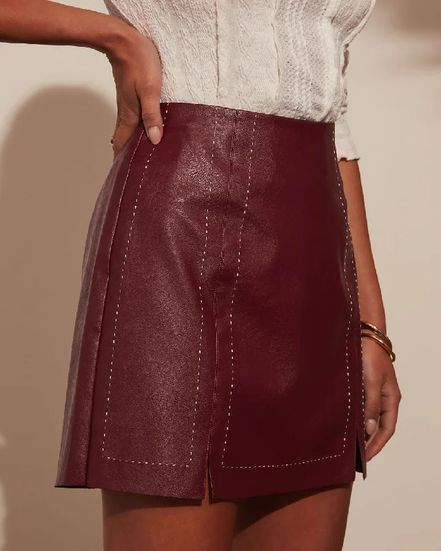 Fresh And Fashionable Wynne Faux Leather Mini Skirt