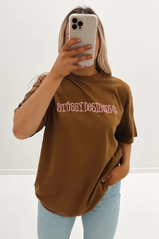Fresh And Elegant Designs Relaxed Tee Chocolate