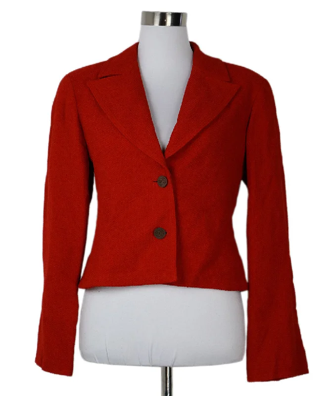 Must-have For Fashion Chanel Fall 1998 Red Wool Blazer sz 6