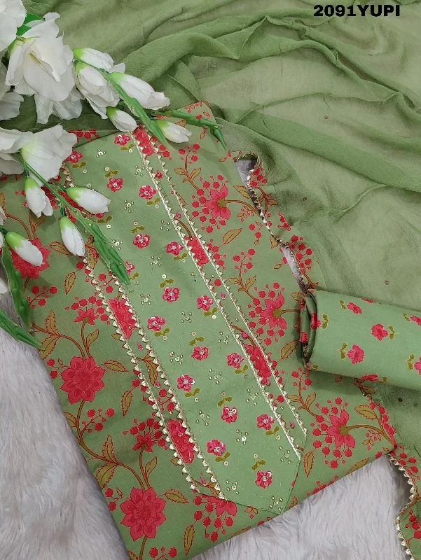 Unique Fashion KcPc New Pure Cotton Silk Handloom Style Kashida Work Suit SAN