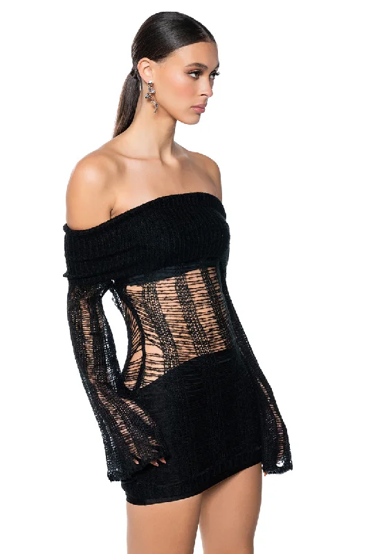 Urban Design Sense BARE ALL KNIT MINI DRESS