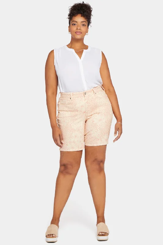 Fashion Classic Ella Denim Shorts In Plus Size - Daydream Leopard
