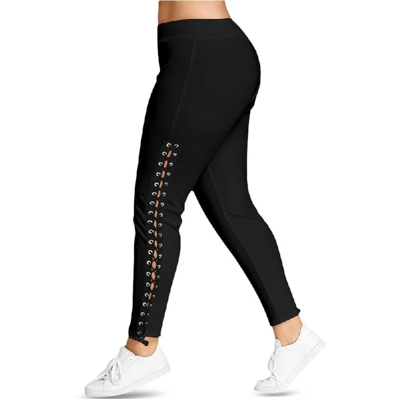 Quality Tailoring Plus Size Lace Up Casual Skinny Leggings