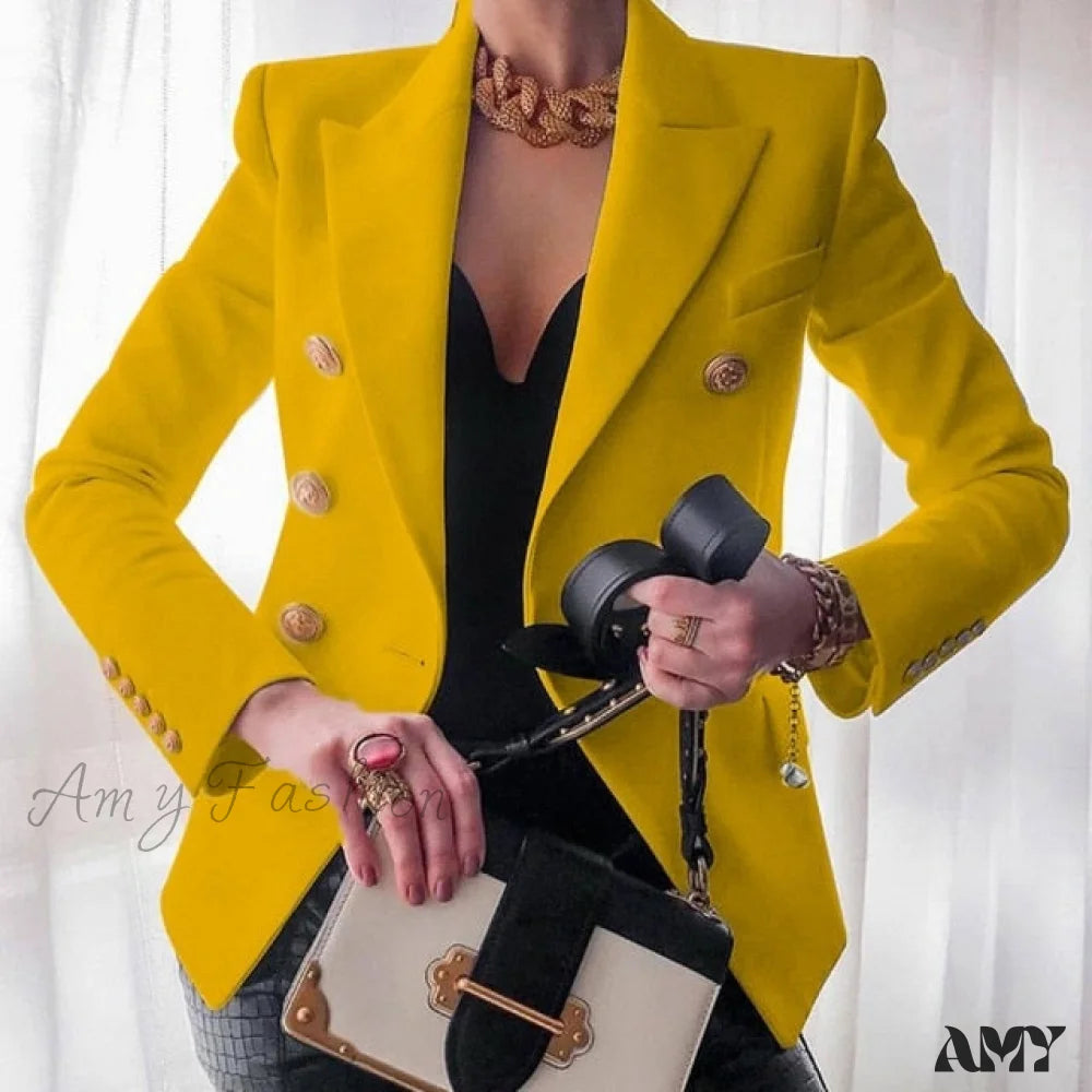 Goddess Style Amy Fashion - Office Ladies Workwear Fashion Long Sleeve Blazers