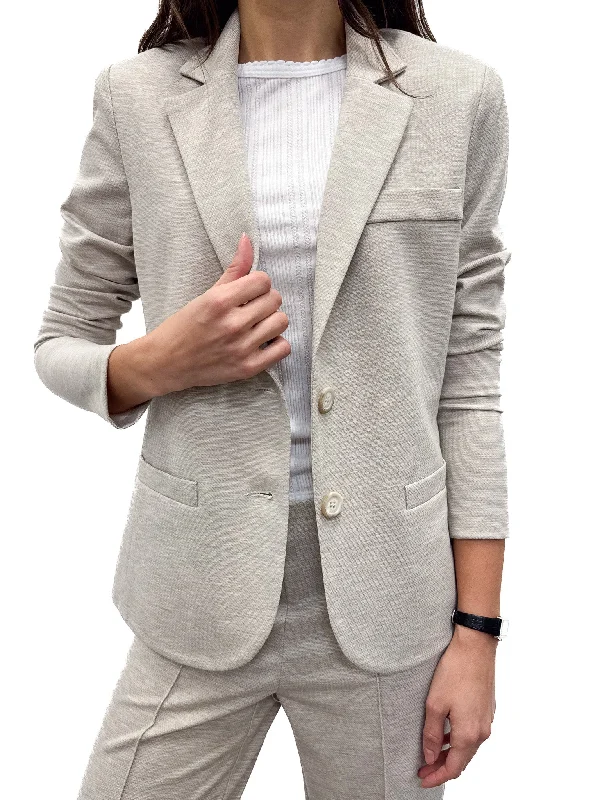 Goddess Style Oat Riri Ponte Fitted Blazer