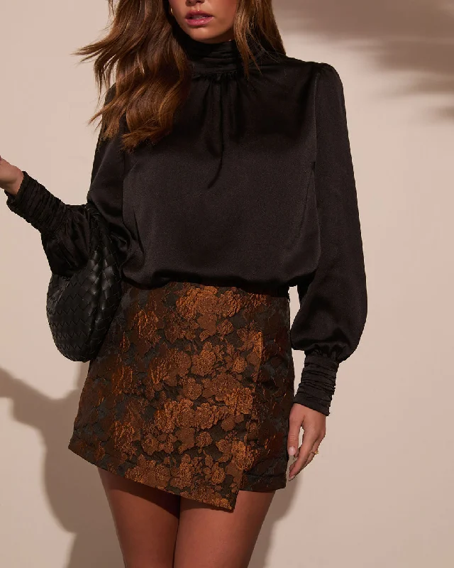 Summer Selection Warm Gather Floral Jacquard Mini Skort