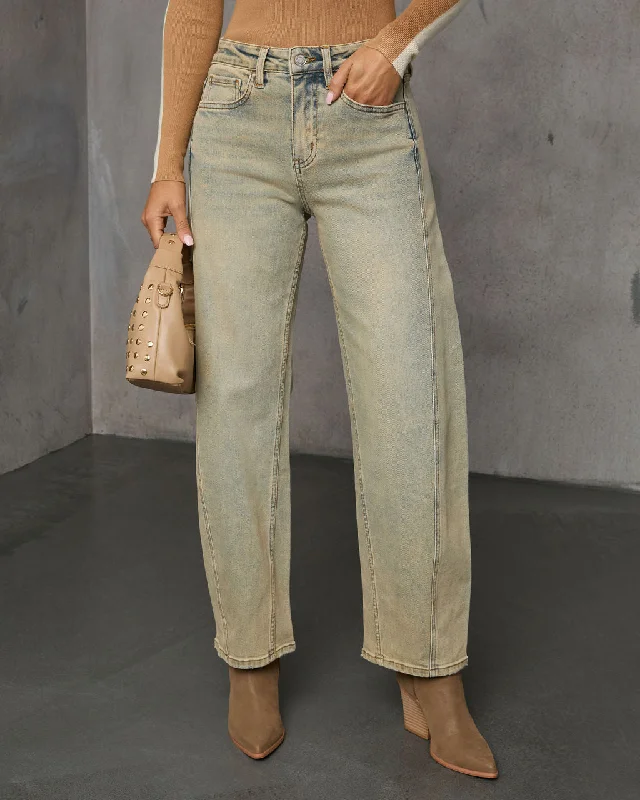 Minimal Classic Mavrick High Rise Barrel Jeans
