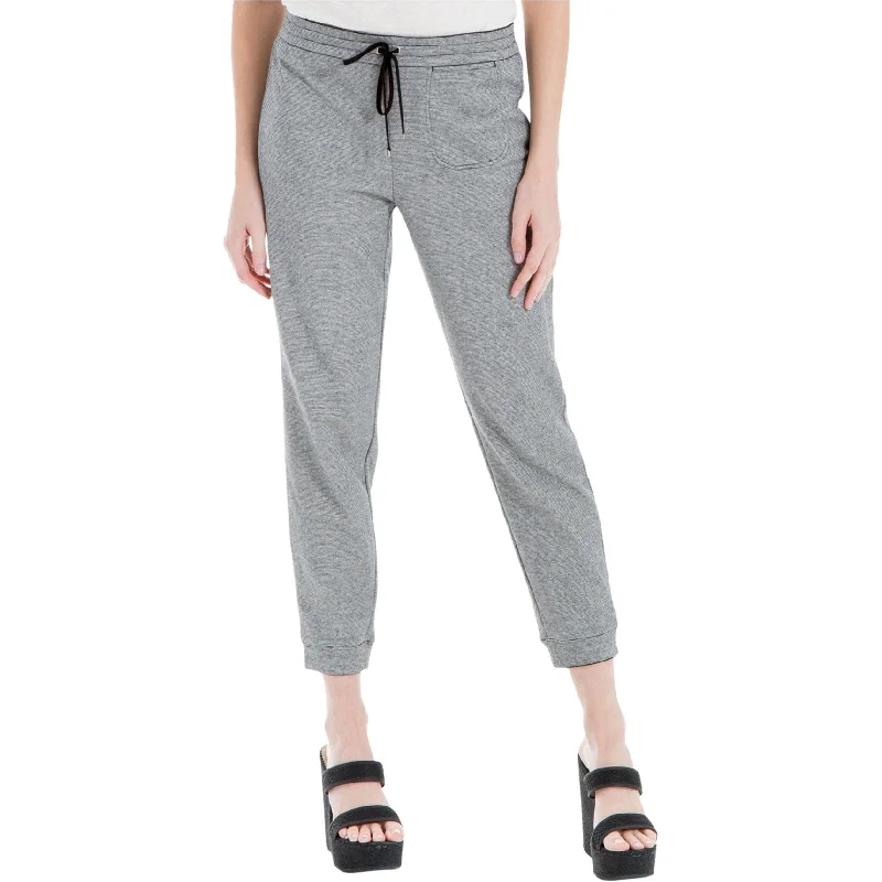 High-end Fashion Max Studio London Womens Cropped Athletic Sweatpants, Grey, Small