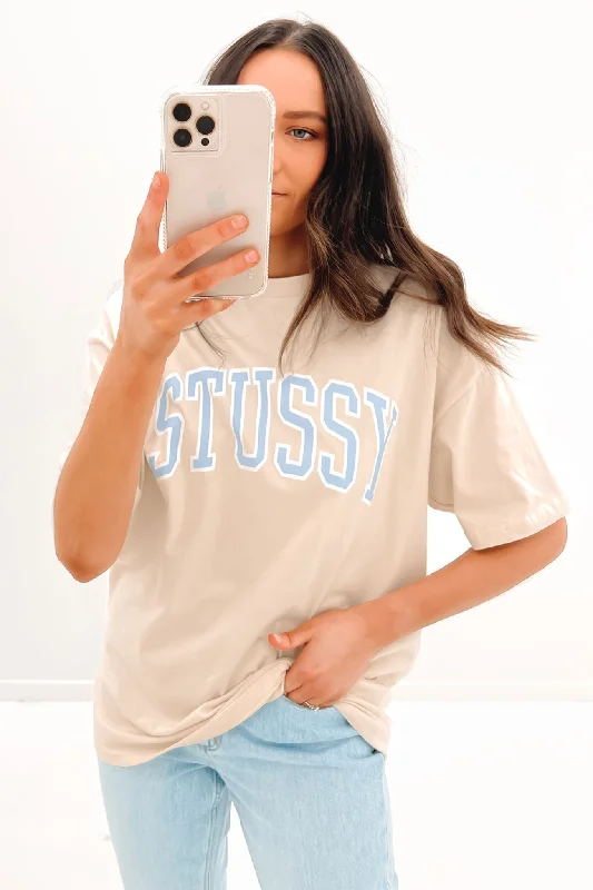 Exquisite Design Varsity Relaxed Tee White Sand