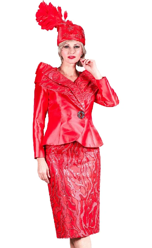 Exquisite Tailoring Giovanna Church Suit G1211-Red
